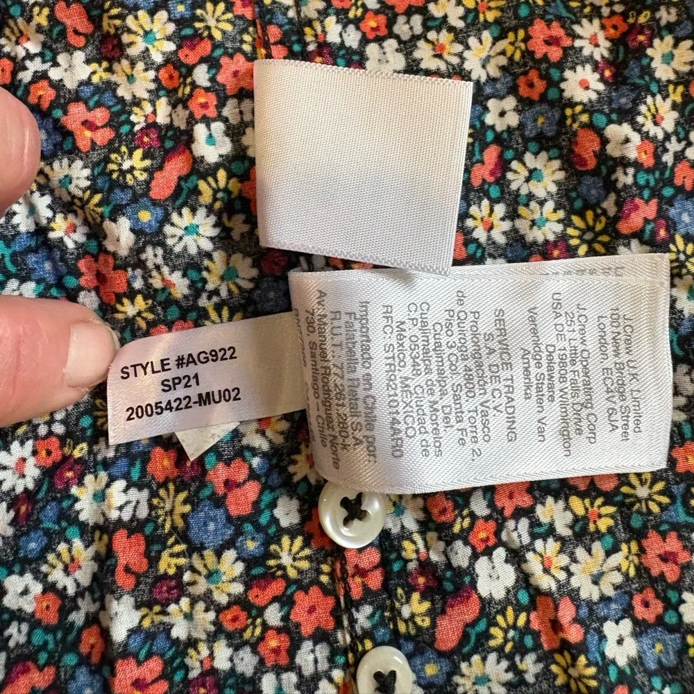J. Crew Men's Slim Secret Wash Stretch Organic Cotton Floral Shirt
